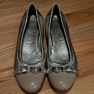 AGL ballet flats in gold leather size 37/7